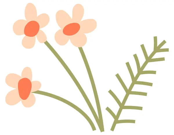 Våren Blomma Vektor Illustration Den Blomstrande Xter Visade Upp Prakt — Stock vektor