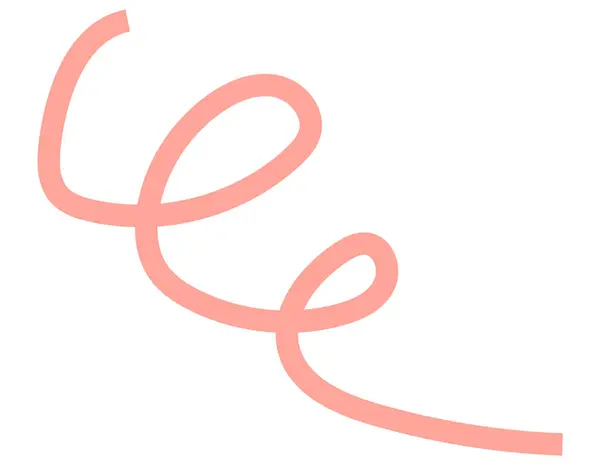 Абстрактная Иллюстрация Персикового Цвета Ленты Изящными Кривыми Вихрями Создающая Ощущение — стоковый вектор