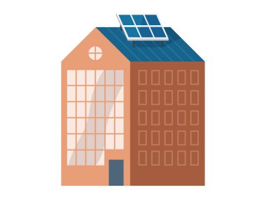 Fotovoltaik vektör çizimi. Yeşil teknoloji yenilikleri enerji manzarasını dönüştürüyor Çevresel koruma çabaları ekosistemleri ve doğal habitatları korumaya çalışıyor sürdürülebilir enerji