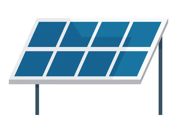 Ilustración Vectorial Fotovoltaica Prácticas Energéticas Sostenibles Apuntan Reducir Huella Carbono — Archivo Imágenes Vectoriales