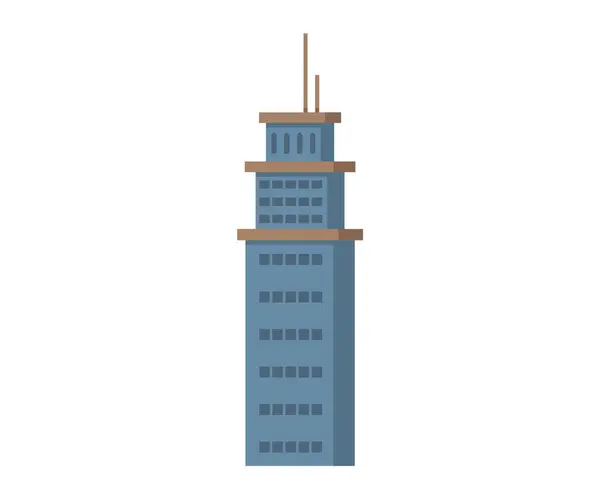 Skyscraper Vector Illustratie Residentiële Gebouwen Met Hoge Gevels Herdefiniëren Visuele Stockvector