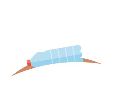 Çöp vektörü illüstrasyonu. Sıfır atık girişimi, çevresel ayak izlerinin en aza indirgenmesinin önemini vurgulamaktadır.