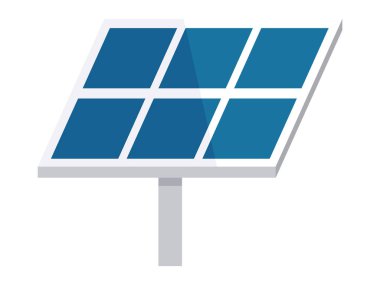 Güneş paneli vektör illüstrasyonu. Fotovoltaik teknoloji, güneş ışığının elektriğe verimli bir şekilde dönüştürülmesini sağlar. Sürdürülebilir enerji uygulamaları, çevresel koruma için çok önemlidir. Elektrik gücü