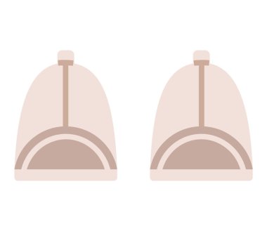 Önden gösterilen iki bej renkli kumaş kaplama, çamaşır yıkarken giyilen hassas kıyafetleri korumak için tasarlanmış. Temiz, basit tasarım giysi bakımı ve çamaşır rutinleri için uygun..