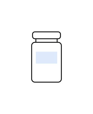 Bir kavanozun minimalist çizimi, ambalaj, depolama veya gıda ürünlerini sembolize ediyor. Market, kiler organizasyonu ya da açık ve basit bir simge gerektiren herhangi bir gıda tasarımı için ideal.