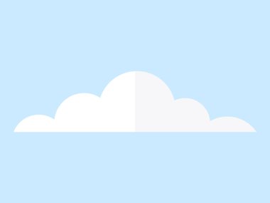 Bulut vektör çizimi. Bulutlu hava, atmosferi, bulutların canlandığı yere dönüştürür. Kabarık bulutlar çağlayarak, engin gökyüzünde ilahi bir şelale oluşturur.