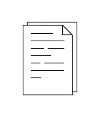 Dijital dosya depolama, belge düzenleme, veri yönetimi ve iş yazılımı uygulamaları için ofis araçlarını temsil eden istiflenmiş belgelerin çizimi.
