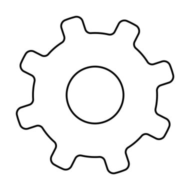 Basit, siyah beyaz, sekiz dişli bir dişli. Makine mühendisliği, makine parçaları, teknoloji, kullanıcı arayüzleri ve teknik diyagramlar için idealdir. Resmetmek için mükemmel mekanik