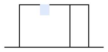 Siyah çizgileri olan minimalist bir şematik kutu. Teslimat, mimari ve mühendislik için ideal.