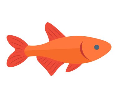 Basit bir tasarımı ve kalın turuncu yüzgeçleri olan parlak renkli balıklar, eğitim malzemeleri, su temalı projeler, çocuk çizimleri, çevre bilinci kampanyaları ve tasarım için idealdir.