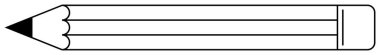 Siyah ve beyaz vektör çizimleri üçgen kesitli düz bir kalem gösteriyor. Eğitici, yaratıcı, sanatsal, okula dönüş ve durağan temalar için ideal. Sade, minimalist ahır