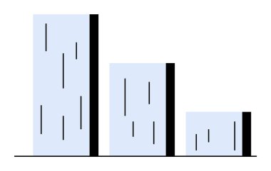 Siyah çizgileri olan beyaz bir arkaplanda üç mavi çizgi var. İş analizleri, performans ölçümleri, finansal veriler, istatistiksel analizler ve raporlar için ideal. Profesyonel, minima.
