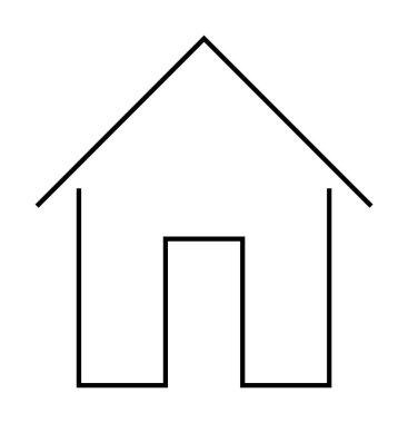 Minimalist siyah beyaz çizgili bir ev. Gayrimenkul, ev tasarımı, güvenlik, barınak ve mimari için ideal. Basit, temiz, modern tarz..