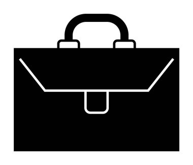 Üstünde sapı ve merkezi kilidi olan siyah bir çanta. İş, iş, seyahat, profesyonel sunumlar ve ofis malzemeleri için ideal. Basit, modern ve temiz bir tarz..