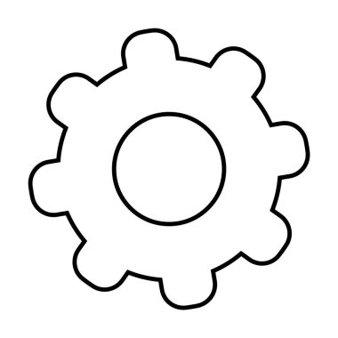 Sekiz dişli basit, siyah beyaz bir dişli. Makine mühendisliği, teknik tasarım, makine, otomasyon ve endüstriyel sunumlar için ideal. Minimalist, temiz, kusursuz.