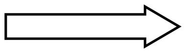 Siyah-beyaz, basit minimalist bir şekilde sağa dönük bir okun ana hatları. Navigasyon, yol işaretleri, yön göstergeleri, öğretici grafikler ve sunumlar için ideal.