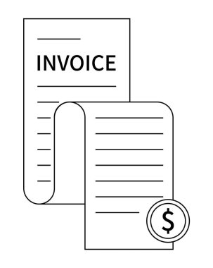 Üzerinde bir dolar işareti olan faturanın temiz bir tasarımı. İş, finans, fatura, muhasebe ve ödeme temaları için ideal. Minimalist ve modern stil berraklığı ve profesyonelliği vurguluyor