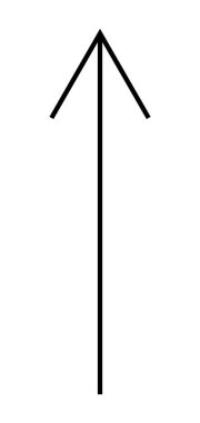 Beyaz arka planda yukarı bakan siyah bir ok. Yönlendirme, ilerleme, navigasyon, büyüme ve hareket gibi konular için idealdir. Minimalist, temiz, modern tarz..