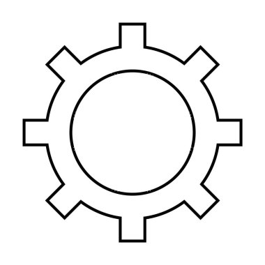8 dişli basit bir alet. Teknoloji, makine, mühendislik, imalat, üretkenlik ve sistem süreçleri gibi temalar için kolaylıkla tanınabilir dairesel şekil idealdir. Siyah ve beyaz