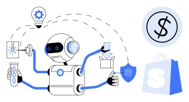 Bir çoklu silah robotu ampul yaratıcılığı, genetik bilim, dağıtım, güvenlik parmak izi, finans parası ve alışveriş gibi çeşitli görevleri yerine getirir. Teknoloji, yenilik ve güvenlik için ideal