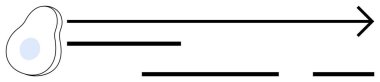 Siyah ok dairesel ve düzensiz bir başlangıç noktasını işaret ediyor. Minimalist, soyut bir düzen. Süreç planlaması, yön göstergesi, basit diyagramlar, öğretici