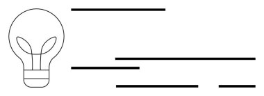 İçinde yaprak elementleri olan ampul paralel çizgilerin yanında yenilik, yaratıcılık ve sürdürülebilirliği temsil ediyor. Çevre dostu projeler, iş stratejileri, yaratıcı çözümler için ideal