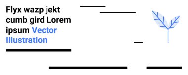 Siyah metin segmentleri ve çizgileri minimalist mavi yaprak grafiğiyle eşleştirilmiş. Web siteleri, bloglar, sunumlar, sosyal medya, posterler, kartvizitler, el ilanları, broşürler için ideal. İniş sayfası
