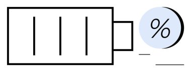Batarya simgesi yüzde sembolünün yanında tam şarj gösteriyor. Teknoloji, enerji, güç yönetimi, cihazlar, verimlilik, sürdürülebilirlik, şarj durumu için ideal. Satır metaforu