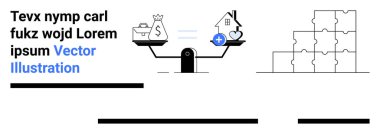 Bir tarafında çanta, diğer tarafında para çantası, diğer tarafında ev ve kalp olan testere ile dengelenmiş. İstihdam, iş hayatı dengesi, sağlık, mali planlama, gayrimenkul, refah, işyeri için ideal. İniş