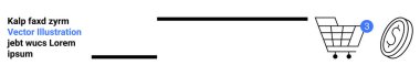 Tebligat kartı, dolar sembolü ve metin öğeleri olan bir alışveriş arabası. Çevrimiçi alışveriş, e-ticaret, perakende satış, tebligat, mali işlemler, pazarlama, iniş sayfaları için ideal. İniş sayfası