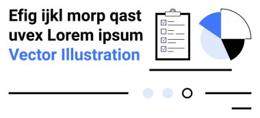 Kontrol listesi, pasta grafiği, metin blokları ve ilerleme göstergeleri olan pano. İş analizleri, veri görselleştirmesi, raporlar, sunumlar, bilgi grafikleri, yönetim içgörüleri profesyonel