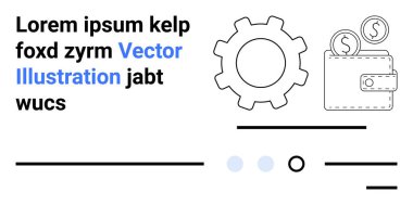 Vites, bozuk paralı cüzdan, minimalist tarz, metin elemanları, mavi ve siyah renkler. Teknoloji, finans, operasyonel verimlilik, ödemeler, yatırımlar, modern tasarım, markalaşma sayfası için ideal