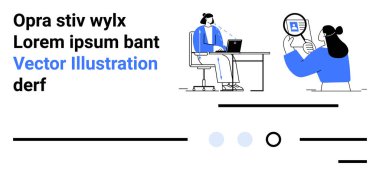 Masasında dizüstü bilgisayarla çalışan bir ofis çalışanı, bağlantı sembolü gösteren bir kişi. Uzak çalışma, sanal toplantılar, iş iletişimi, teknoloji, dijital işbirliği, modern