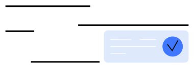 Çizgilerle grafikleri kontrol et, açık mavi arkaplana yerleştirilmiş mavi doğrulama işareti, ve siyah metin. Mali hizmetler, kimlik doğrulama, ödeme işlemleri, güvenlik ve dijital finans için ideal