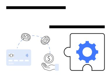 Eline bozuk para, kredi kartı ve teçhizat alan dijital ödeme kavramı entegrasyonu temsil ediyor. Finans, işlemler, dijital ödemeler, entegrasyon ve bankacılık için ideal