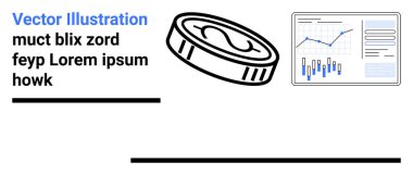 Para birimi, grafik ve metin elementli veri tablosu. Finans, yatırım, iş büyümesi, analitik, ekonomi raporu, veri sunumu ve bilgi grafikleri için ideal. İniş sayfası