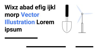 Siyah saplı ve rüzgar türbinli bir el feneri. Çevre, yenilenebilir enerji, bahçıvanlık, sürdürülebilirlik, eğitim içeriği, pazarlama kampanyaları ve yenilikçi teknoloji için idealdir. İniş sayfası