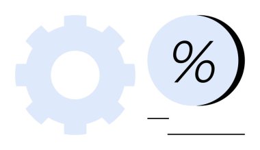 Vites ve yüzde yüz yatay çizgileri olan semboller. Ticari verimlilik, maliyet yönetimi, mali analiz, mühendislik, üretkenlik, hesaplamalar ve istatistiksel grafikler için idealdir. Satır metaforu