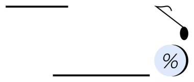 Basit siyah yatay çizgiler içindeki yüzde mavi bir sembol üzerinde asgari asılı sarkacı sallıyor. Fizik kavramları, matematik, finans, hesaplama, dalgalanma, minimalizm için ideal