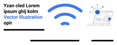 Kablosuz sinyal, kripto para birimi sembolü, veri tablosu ve engelleme teknolojisi simgeleri. Teknoloji hizmetleri için ideal, finansal platformlar, dijital pazarlama, eğitim web siteleri, engelleme zinciri, kablosuz