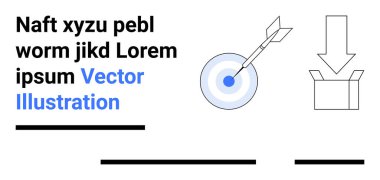 Oklu hedef, simge indir, metin blokları ve satırlar. İçerik oluşturma, pazarlama malzemeleri, web sitesi tasarımı, uygulama arayüzleri, eğitim araçları, iş sunumları için ideal