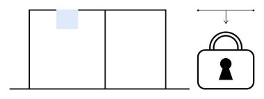 Cam sürgülü kapı ve asma kilit güvenlik önlemlerini sembolize eder. Güvenlik, şifreleme, dijital güvenlik, gizlilik, ev koruması, kontrollü erişim ve kilit türlerini tartışmak için ideal. Satır metaforu