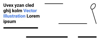 Minimalist siyah çizgiler, yazı ve basit bir soyut balon. Modern sanat, web tasarımı, teknoloji geçmişi, minimalist temalar, reklamlar, pazarlama, sunumlar için idealdir. İniş sayfası