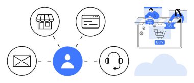 Bulut tabanlı alışveriş platformu üzerinden depolama, web sitesi, e-posta ve desteğe bağlı merkezi merkez kullanıcı. Müşteri ilişkileri, her türlü pazarlama, dış ticaret, müşteri desteği, perakende için ideal