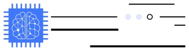 Nöro ağ beyin simgesine sahip mikroçip veri akışını ve yapay zeka işlemesini gösteren çizgiler ve noktalarla birbirine bağlandı. Teknoloji için ideal, yapay zeka, makine eğitimi, veri bilimi, dijital