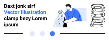 Birikimleri sembolize eden madeni paralarla dolu bir alışveriş çantasına bir şeyler koymak. E-ticaret, finansal planlama, çevrimiçi alışveriş, perakende yönetimi, bütçe yönetimi, tüketici davranışı, dijital