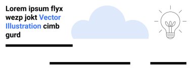 Bitkiler, bulut, siyah yatay çizgiler ve yer tutucu metin içeren mavi metin. İş sunumları, teknoloji girişimleri, yenilik, çevre temaları ve eğitim içeriği için ideal