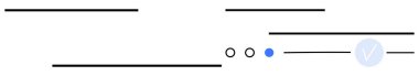 Üç yükleme noktası ve mavi işaretli yatay çizgiler. Web tasarımı için ideal, mobil uygulamalar, kullanıcı arayüzü, yükleme ekranları, minimalizm, teknoloji, dijital doğrulama. Doğrusal metafor