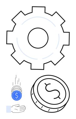 Vites çarkı, büyük para ve düşen bozuk paralar tasarruf, yatırım ve mali yönetimin dinamiklerini gösteriyor. İş süreçleri, finans eğitimi ve ekonomik büyüme için ideal