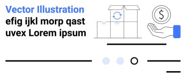 Oklu paketi aç, bozuk para tut, ve birden fazla metin öğesi. E-ticaret, lojistik, finans hizmetleri, ticari işlemler, nakliyat, yatırımlar, ürünler için idealdir. İniş sayfası